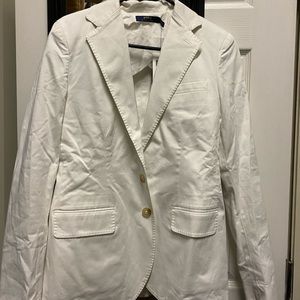 Ralph Lauren White Blazer/Suit Jacket Size 0 New With Tags
